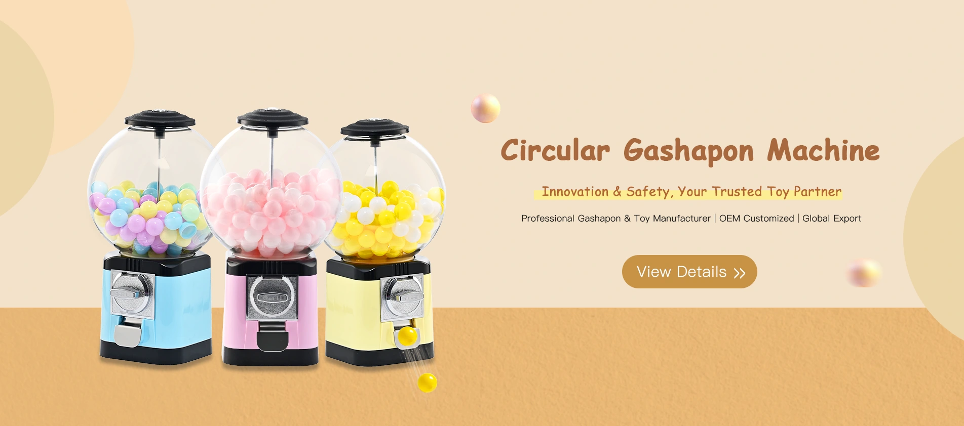 China Circular Gashapon Machine Factory